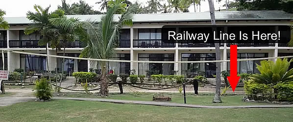 Anchorage accommodation block beside railway line