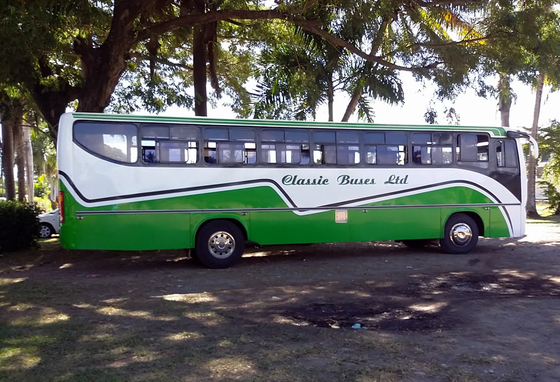 A local bus parked up in Nadi