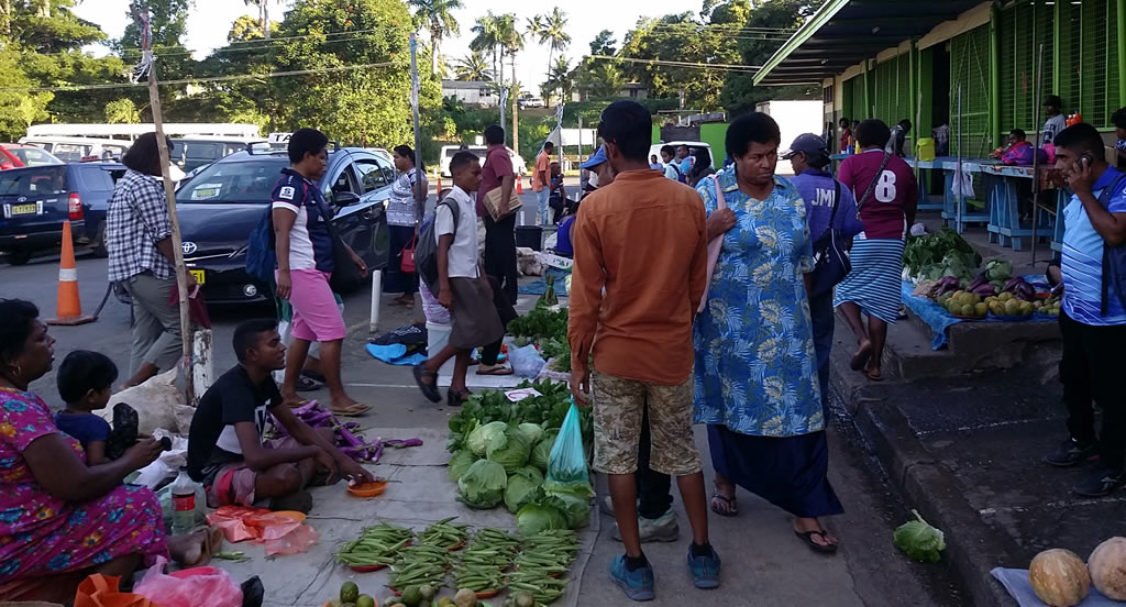 People selling produce