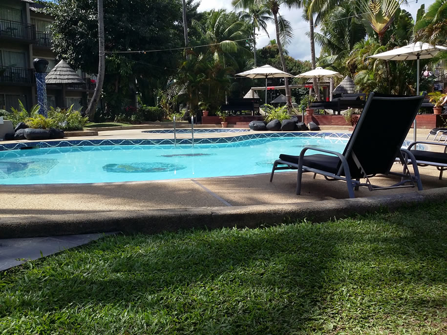 poolside at the Mercure hotel