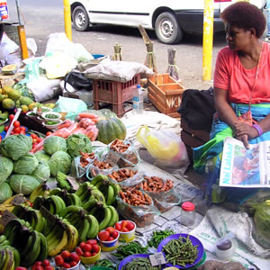 A Fijian market in Suva